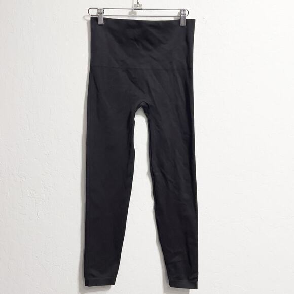 Spanx Legging Large Black Seamless High Waist Look At Me Now Basic Shaping - Picture 1 of 7